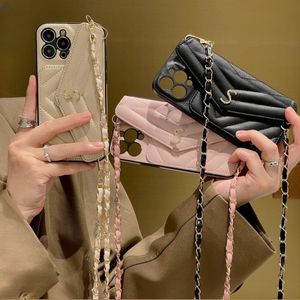 luxe designer crossbody handtas telefoonhoesjes voor iphone 14 13 12 11 pro max mobiele achterkant klassiek letterontwerp beschermhoes met kaarthouder pakket