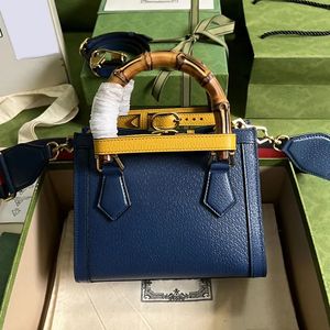 Luxe designer Diana tas Bamboe Tote Bag Top Handle Bag Lady Tote Nieuwe mode dames Crossbody Shouler Portemonnees met doos