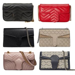 Luxe ontwerper Dionysus Bag kettingtas 3 maten Cross Body Schoudertas Handtas Echt lederen handtas Purse Messenger Bag Mini Bag Koppelingszakken voor vrouwelijke designer tas