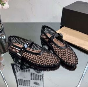 Luxe Designer Jurk Schoenen Mesh Ballet Flats Comfort Echt Leer Ronde Neus Mary Jane Vrouwen Loafers Platte Schoenen Sdfewefg