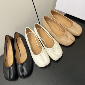 Luxe designer kledingschoenen dames Tabis ballet schapenvacht loafers dames mode lederen platte casual schoenen luxe merk kantoor outdoor loafers 35-40