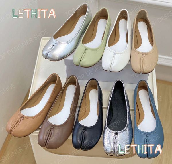 Zapatos de vestir de diseño de lujo Tabis Ballet Ballet de piel de oveja Mujeres Fashion Fashion Flat Casta informal Office Office Outdoor Lofa 35-40 DF