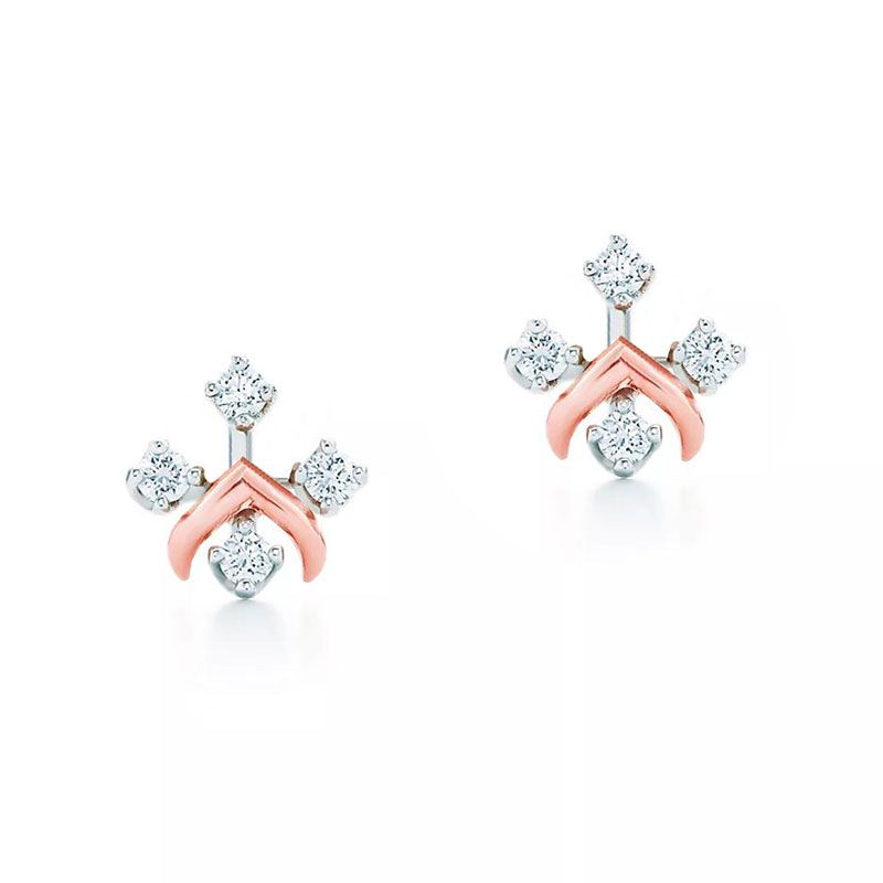 Designer de luxe Fashion Classic Studs classiques boucles d'oreilles pour femmes designers simulées diamant ordes d'or rose rose croix croix flor