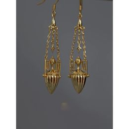 Luxe Designer Egypte Indiase Turkse Vintage Kwastje Lange Ear Drop Earring Bvzantine Stijl Dangle Earring Sieraden 240131