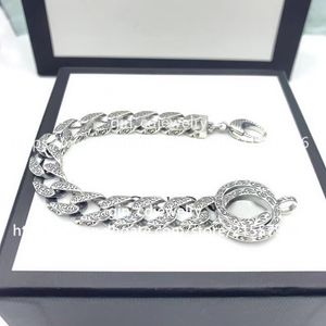 Designer de luxe mode Alphabet Antique argent émail Bracelet Net rouge Couple anniversaire mariage fiançailles cadeau