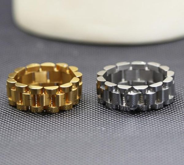 Anneaux de bande de mode de créateur de luxe pour femmes hommes montre montres style anneau bracelet de manchette de haute qualité en acier inoxydable hommes bijoux4616286