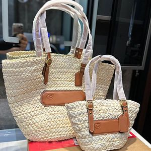 Designer de luxe mode sacs de plage femmes sac à bandoulière personnalité paille haute qualité en cuir véritable femmes sac tissé