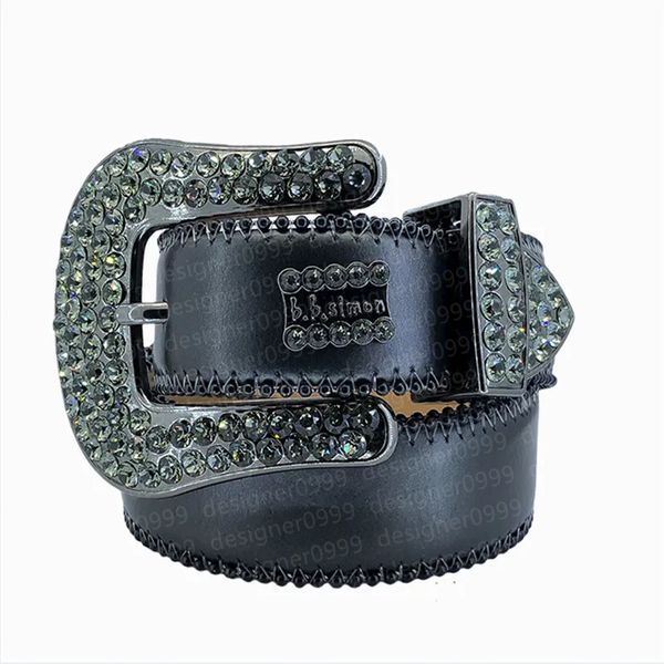 Cinturones de moda de diseñador de lujo para mujeres para hombre diseñador BB Simon cinturón Rhinestones brillantes multicolor con diamantes de imitación bling como regalo al por mayor