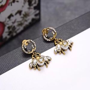 Designer de luxe mode boucles d'oreilles breloques dames abeille pendentif boucles d'oreilles pour les femmes amoureux de la fête cadeau bijoux de fiançailles