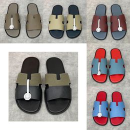 Luxe designer mode heren sandalen slippers slippers casual strandschoenen leer materiaal hoge kwaliteitsborging met doos