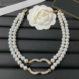 Colliers avec pendentif de luxe de styliste, plaqué or, perles de cristal, strass, poire, accessoires de bijoux pour femmes