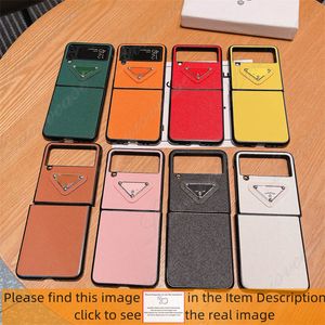 Luxe Designer Mode Telefoon Gevallen Voor Samsung Galaxy Z flip 5 4 3 Z vouw 3 4 5 Z flip3 5g PU lederen mobiele telefoon shell back cover