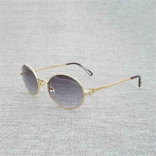 Lunettes de soleil de mode de créateurs de luxe 20% de réduction Vintage Round Metal Frame Retro Shades Men Goggles Driving Clear Glasses for Reading Eyewear
