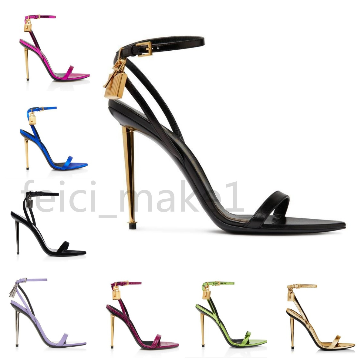 Sapatos de grife feminino Slingbacks de couro com bombas de luxo de fivelas pontas pontiaguda