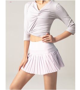 lu-09 Designer de luxe mode femme avec doublure anti-lumière séchage rapide sport jupe courte jupe plissée tennis golf yoga fitness taille S-XXL