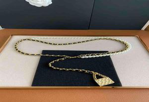 Luxe ontwerper vrouwelijke taille keten Gold Belt Fashion Pearl Stitching Ceinture Dress jeans Corset Office 365 Accessoires Gifts5123355