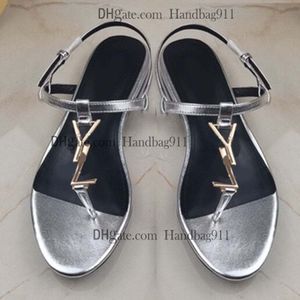 Diseñador de lujo Zapatillas planas en espiga Playa Chanclas planas clásicas Verano Señora Dibujos animados Cabeza grande Cuero Hotel Baño moda mujer zapatos Tamaño grande 35-42