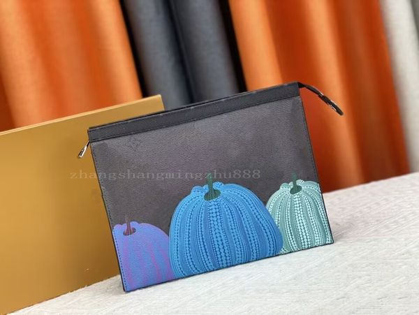 Diseñador de lujo Bolsos de embrague de flores para niñas para mujer Totes de moda de grado superior Monedero con letras de flores negras Monedero con cremallera Bolsos con cremallera Bolso de cuero real con bolsa para polvo