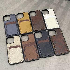 Luxe Designer lederen telefoonhoesjes voor iPhone 15 Pro Max 14 13 12 11 Xr Xsmax 8 Dames Bosdierpatroon Zacht TPU Slanke telefoonhoes Versterkte hoek Schokbestendige hoes