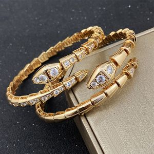 Luxe ontwerper Gold Snake Bracelet Women Men Men Roestvrij staal Diamant Sky Star Bracelet Paar Fashion Snake Botarmband Geschenk juwelen Geschenkaccessoires Groothandel
