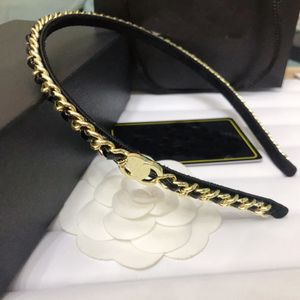 Diseñador de lujo Tejer a mano Diademas Bandas para el cabello para mujer Chica Marca Elástico Carta Diadema 18K Chapado en oro Deportes Fitness Diadema Head Wrap Jewelry