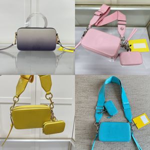 Diseñador Snapshot Cámara Bolsa de hombro Lujo Rosa Azul Beige Mujeres Hombres Crossbody Bolso de las señoras Famoso Shap Shot Pequeño Monedero Mujeres Nuevos bolsos cruzados