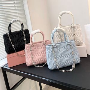 Sacs à main de luxe Designer Totes Pink Wallet Miu Crystal Cloque Fashion Basket Women Tote Bags Leisure Shoulder Beach Travel Shopping Bags