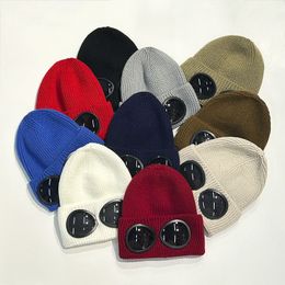 Luxe Designer hoed twee Lens Bril Mutsen Mannen Gebreide Hoeden Skull Caps Outdoor Vrouwen Uniesex Winter Beanie Bonnet