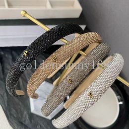 Tandillas de diseñador de lujo Bandas para el cabello de cristal para la marca de las mujeres Vogue Marca Elástica Metal Fitness Fitness Fitness Hairhoop HairJowelry Accessy