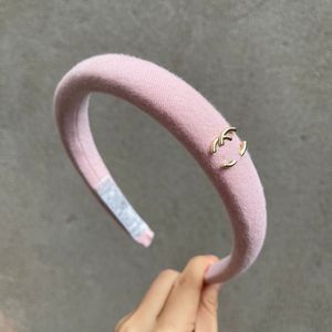 Diseñador de lujo Diademas Mujeres Color Sólido Marca Vintage Punto Hairband Moda Coreano Otoño Deporte Borde ancho Turbante Headwraps para sombrero Accesorios Regalos