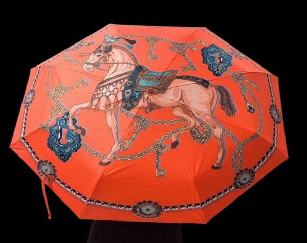 Diseñador de lujo para paraguas automáticas de alta calidad Rain Mujeres Men plegables UV Sun Transparente Sun Shade Umbrellas49002224