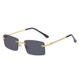 Luxe designer hoogwaardige zonnebril 20% korting op mannelijk gebakken deeg twist frameless dame's tij frame optische frames bril.