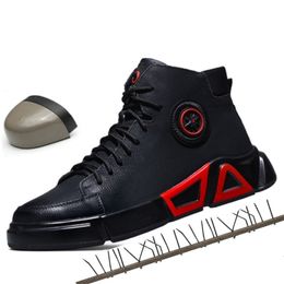 Luxe Designer Hoge Waterdichte Stalen Teen Cap Werk Veiligheid Schoenen Onbreekbare Sneakers Winter Warme Snowboots Motorcycle Heren Schoen Y200915