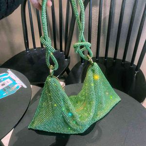 Designer de luxe sac à bandoulière hobo poignée brillant strass soirée pochette sac à main cristal sacs à main et sac à main Hobo sacs 220630