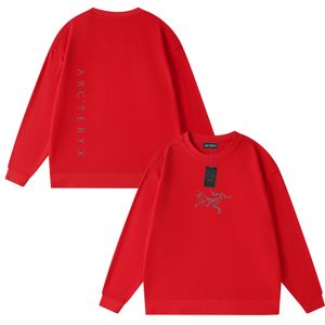 mode rode hoodie voor heren sweatshirt dikke heren hoodies Klassiek trainingspak met ronde hals hiphop straat rode casual trui kwaliteit L6