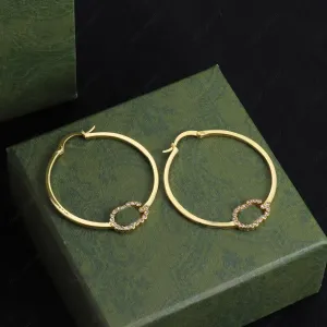Luxe ontwerper hoepel oorbellen voor dames gouden diamanten oorbellen Stud sieraden Dames G Earring Stud Dangle Earing Des Boucles Oreilles huwelijkscadeau