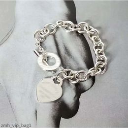 Luxe designer sieraden armband hart hanger tiffanyjewelry roze dames sieraden gravure decoratie bruiloft feest cadeau 406