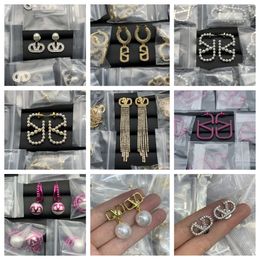 Luxe designer sieraden oorbellen ontwerper senior klassieke oorbellen luxe merkontwerpers letters stud geometrisch beroemde parel oorrang feestcadeau