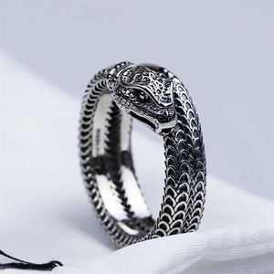 Designer de luxe bijoux pour hommes amoureux de la mode Classic Classic Snake Ring Designers Men and Women Anneaux 925 Sterling Silver Hiphop Ringe276y