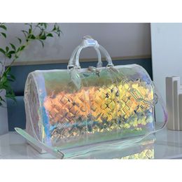 Diseñador de lujo Keepall Duffle Bag Bandouliere flor Bolsas de equipaje Viajes Hombres Mujeres diseñador deporte totalizador 50 bolsos durante la noche bolsos de hombro de cuero real