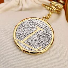 Luxe ontwerper Keychain Car Keychain Fashion Trend Advanced Diamond Set Boutique Key Chain Geschikt voor mannen en vrouwen223D