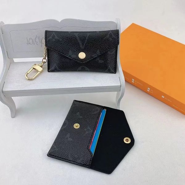 Designer de luxe Keychain Fashion Womens Mini portefeuille de haute qualité Généralités en cuir Men de monnai