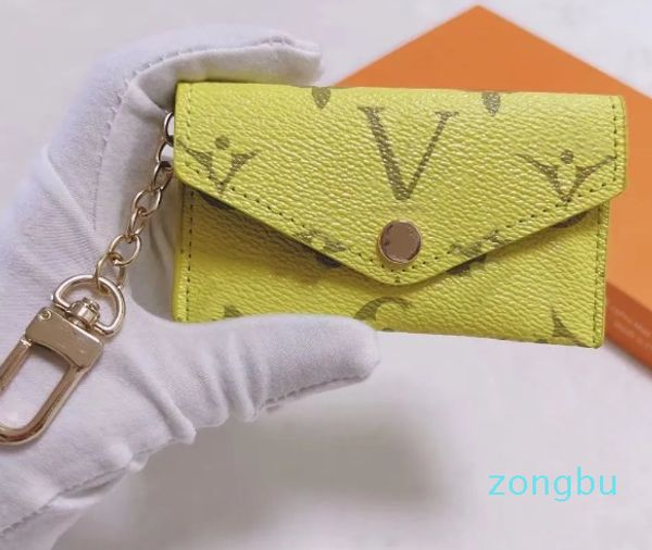 Diseñador de lujo Llavero Moda para mujer Mini billetera Bolsa de alta calidad Charm Cuero genuino Hombres Monedero Color Carteras Titular