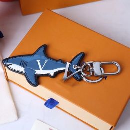 Designer de concepteur de luxe Keychain Womens Fashion Shark Lanyards Classic Silver Car Keychains Letters Turtle Cortes de tortue avec boîte -7