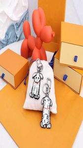 Luxe ontwerper Keychains populaire gevlekte hondenmetaal sleutelhanger auto sleutelhanger tassen hanger prachtige cadeau9844360