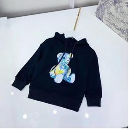 Designer de luxe Enfants Streetwear Hoodies Garçons Filles Unisexe Sweats Mode Alphabet Imprimer Imprimé Pull Bébé Enfants Casual Vêtements Tops gris