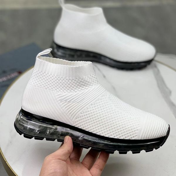 Designer de luxe en tricot supérieur épais semestried papa chaussures de sport décontractées de chaussures de sport décontractées pieds coussins air chaussures semelles blanc, noir 2023 Nouvelles chaussures d'entraînement chaussures de course plates