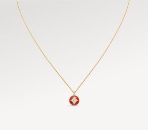 Luxe ontwerper L Fashion Necklace Brand Red Green White Pearl Pendant ketting Diamant Hangers Kettingen voor vrouwen 18k gouden ketens kettingen