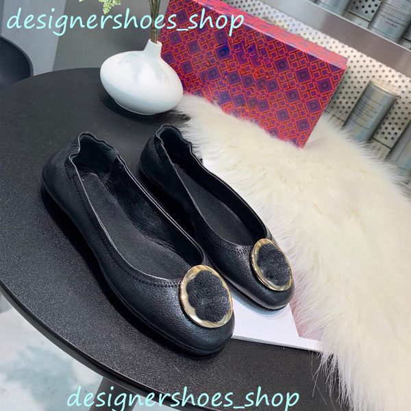 Diseñador de lujo Zapatos de vestir para mujer Zapatos clásicos de primavera y otoño Zapatos de ballet de cuero 100% real Tamaño 35-41 Zapatos de conducción cómodos y planos de moda Pisotear holgazán perezoso