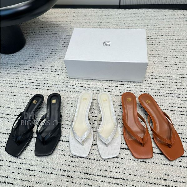 Designer de luxe pour dames sandales glissades de pantoufles topères toppères plage plage décontractée talons bas sandales de style minimaliste chaussures d'usine